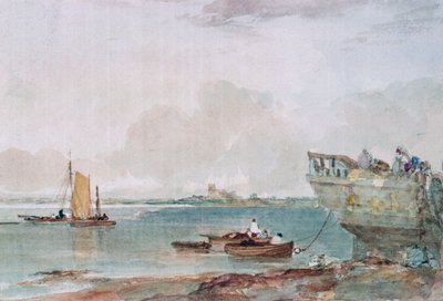 Seascape with Boats, 19th Century by Robert Brandard